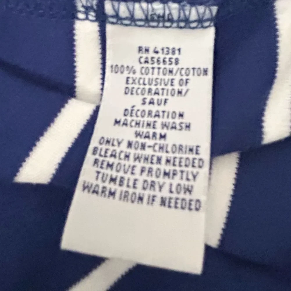 Ralph Lauren Blue and White Striped Polo Shirt